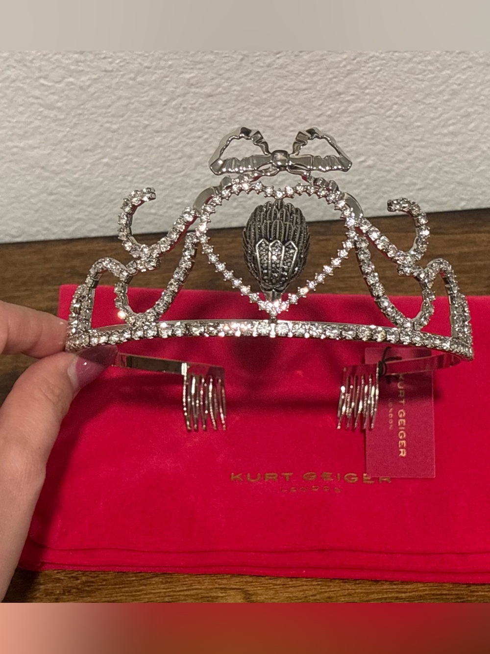 Kurt Geiger Silver Tone Tiara - Picture 7 of 12